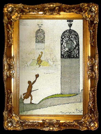 framed  Carl Larsson forslag till engelbrektsmonument, ta009-2